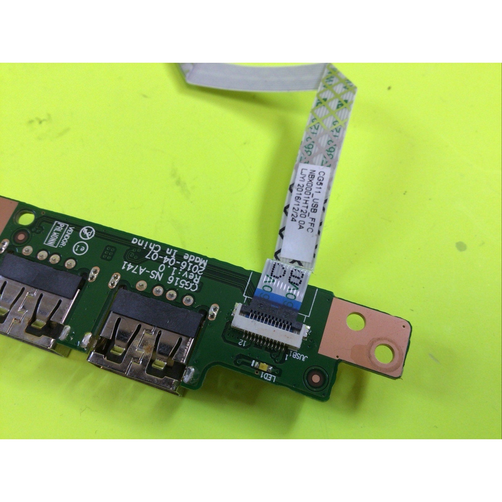 Lenovo Ideapad 310-15ABR USB Port I/O Board w/Cable NS-A741
