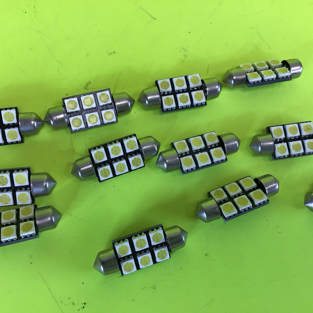12 Pack of CANBUS Festoon 36mm 6 LED 5050SMD White Bulb Lamp