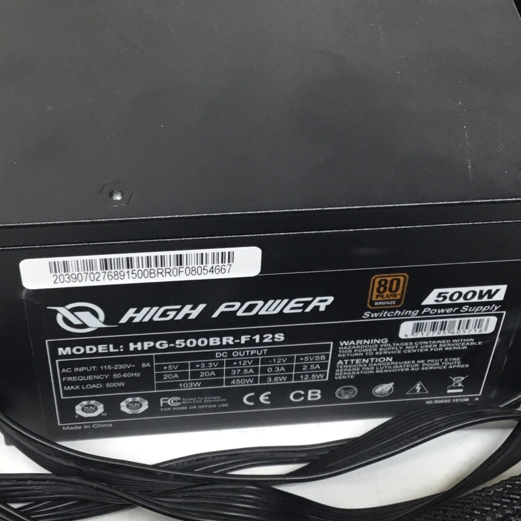 High Power HPG-500BR-F12S 500w 80 Plus Bronze PSU Power Supply