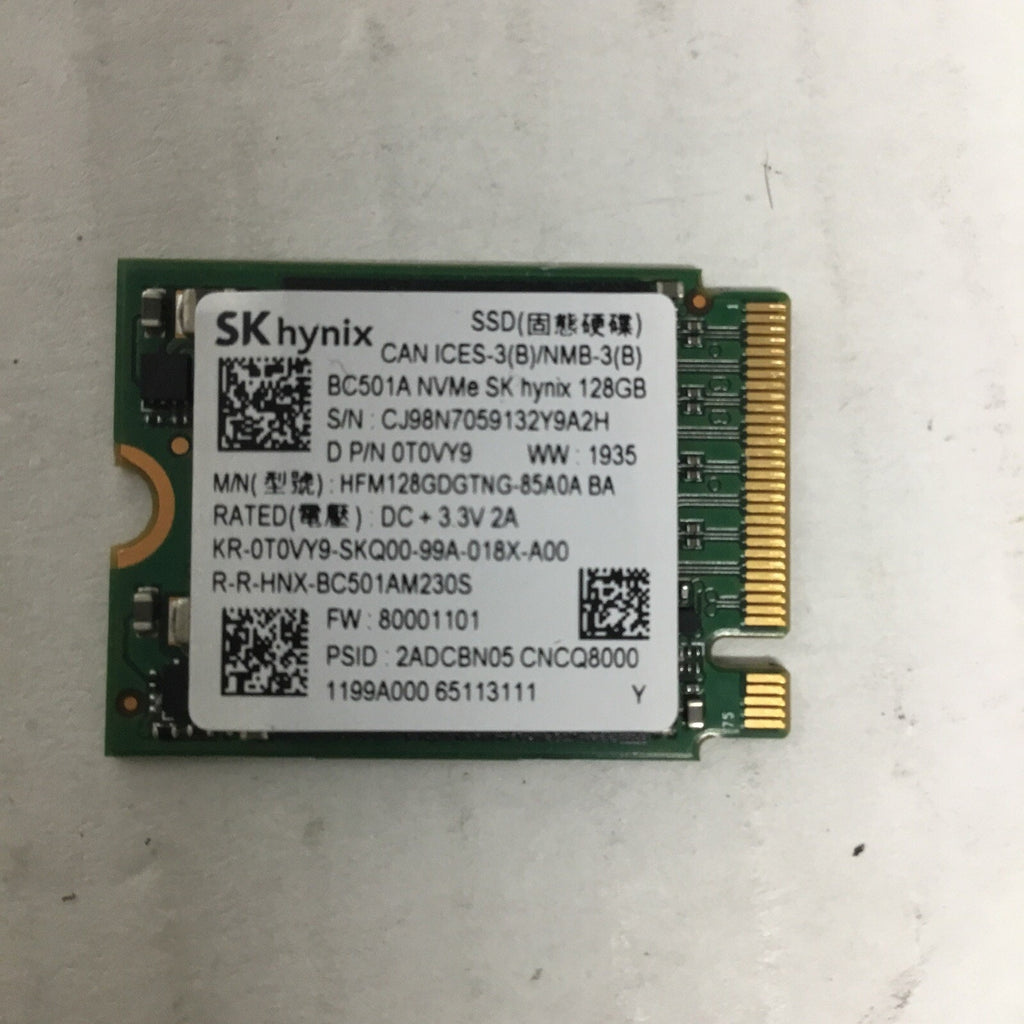 FOR PARTS Dell 5300 SK Hynix 128GB NVMe M.2 SSD Drive HFM128GDGTNG-85A0A T0VY9