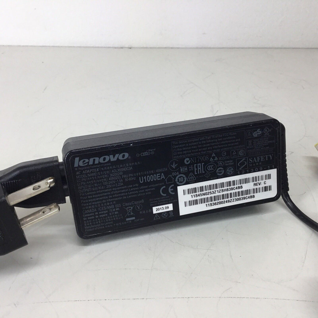 Lenovo ADLX65NDC3A 100-240V~1.5A 50-60Hz 20V 3.25A 65W AC Adapter