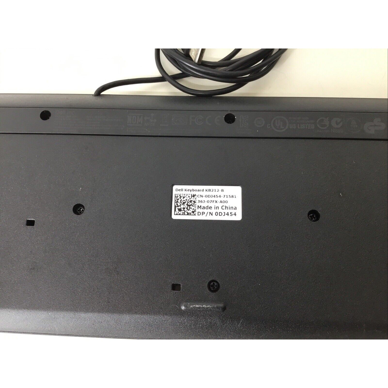 Dell Wired USB Keyboard KB212-B Black 0DJ454