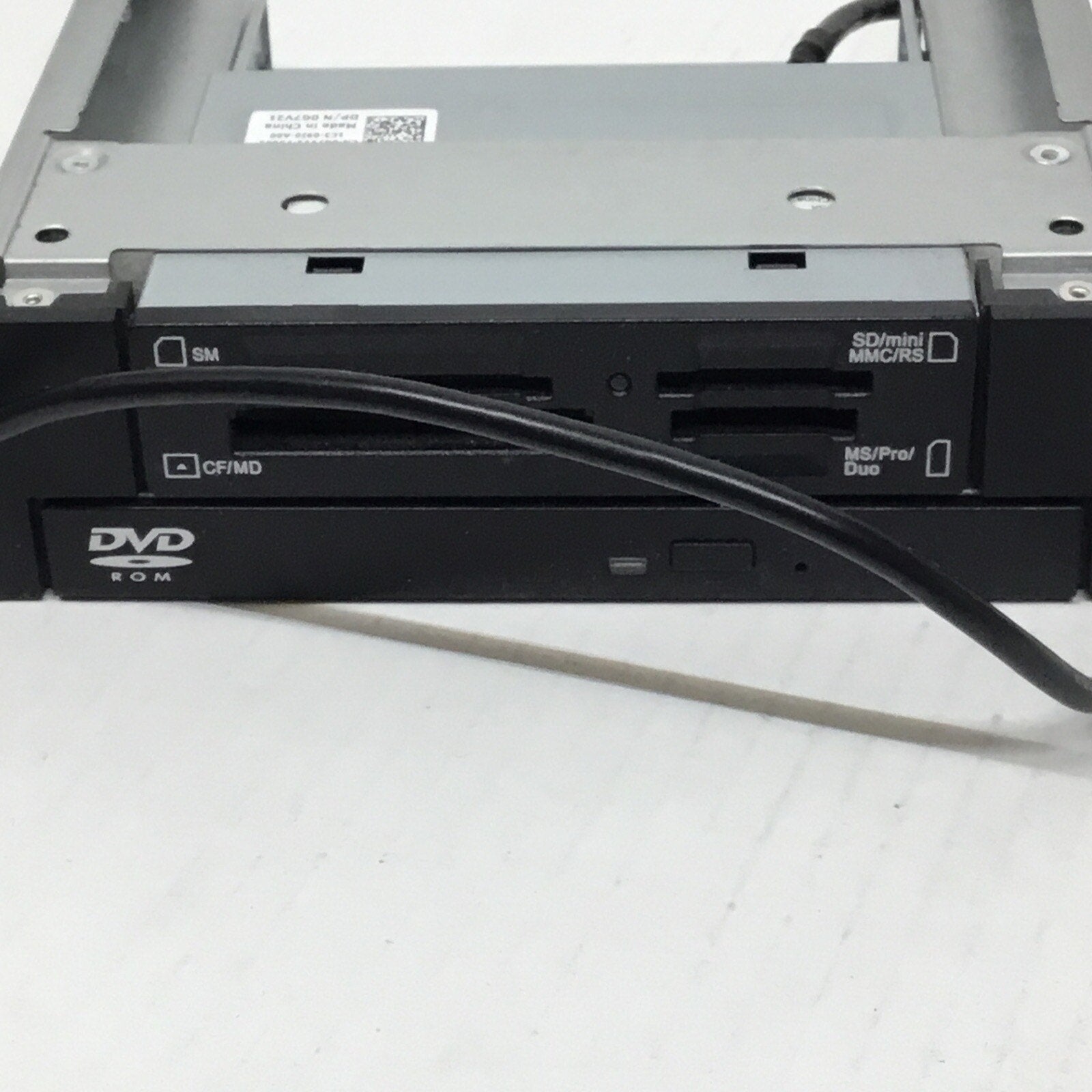 Media Flash Card Reader 0G7V21W /Cable & Cage/Caddy 0NR95F + CD Rom Driver