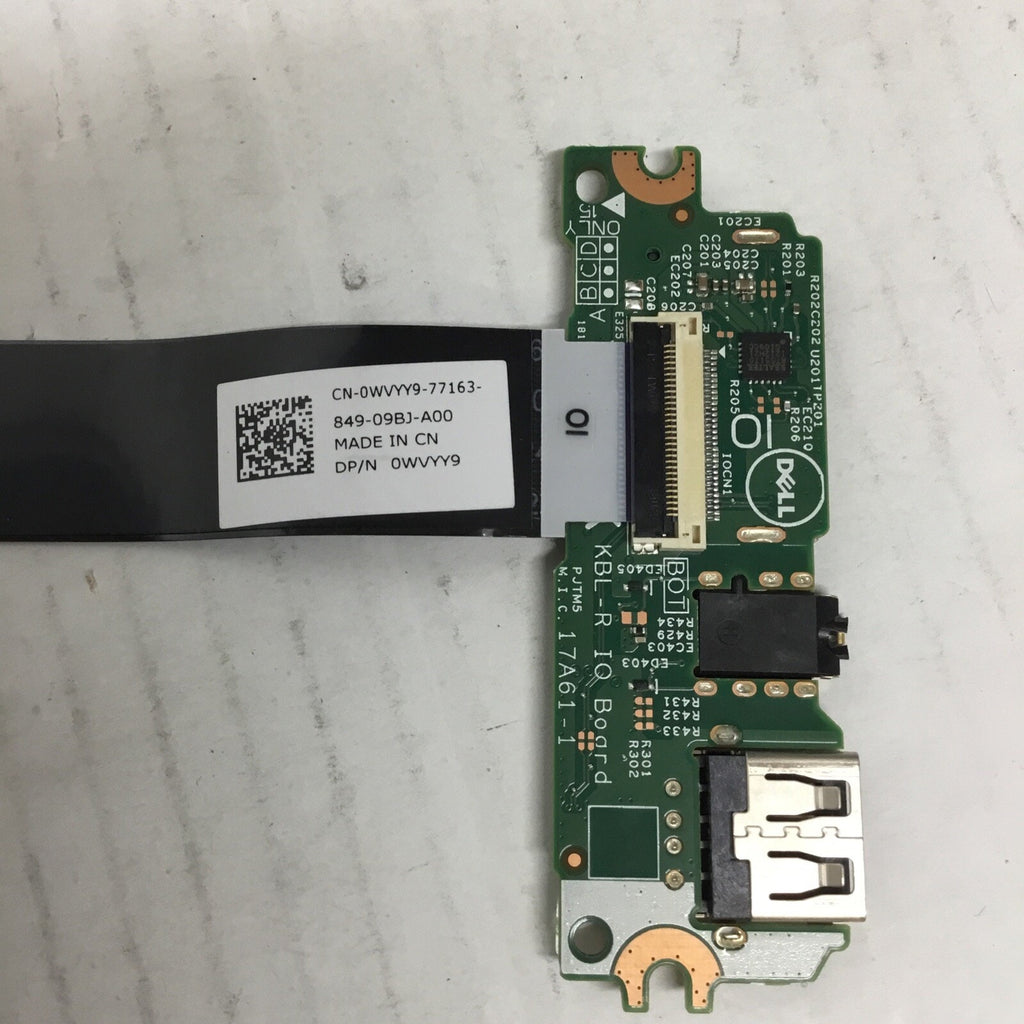 Dell Inspiron 15-3567 USB Audio Card Reader Board W/ Cable WVYY9 0WVYY9