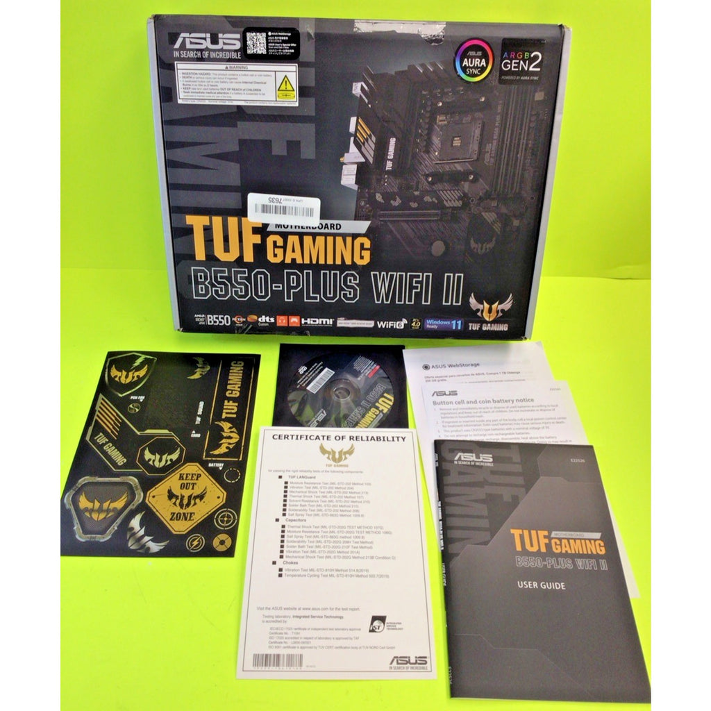 ASUS TUF GAMING B550-PLUS WIFI II BOX ONLY FOR DISPLAY or COLLECTORS