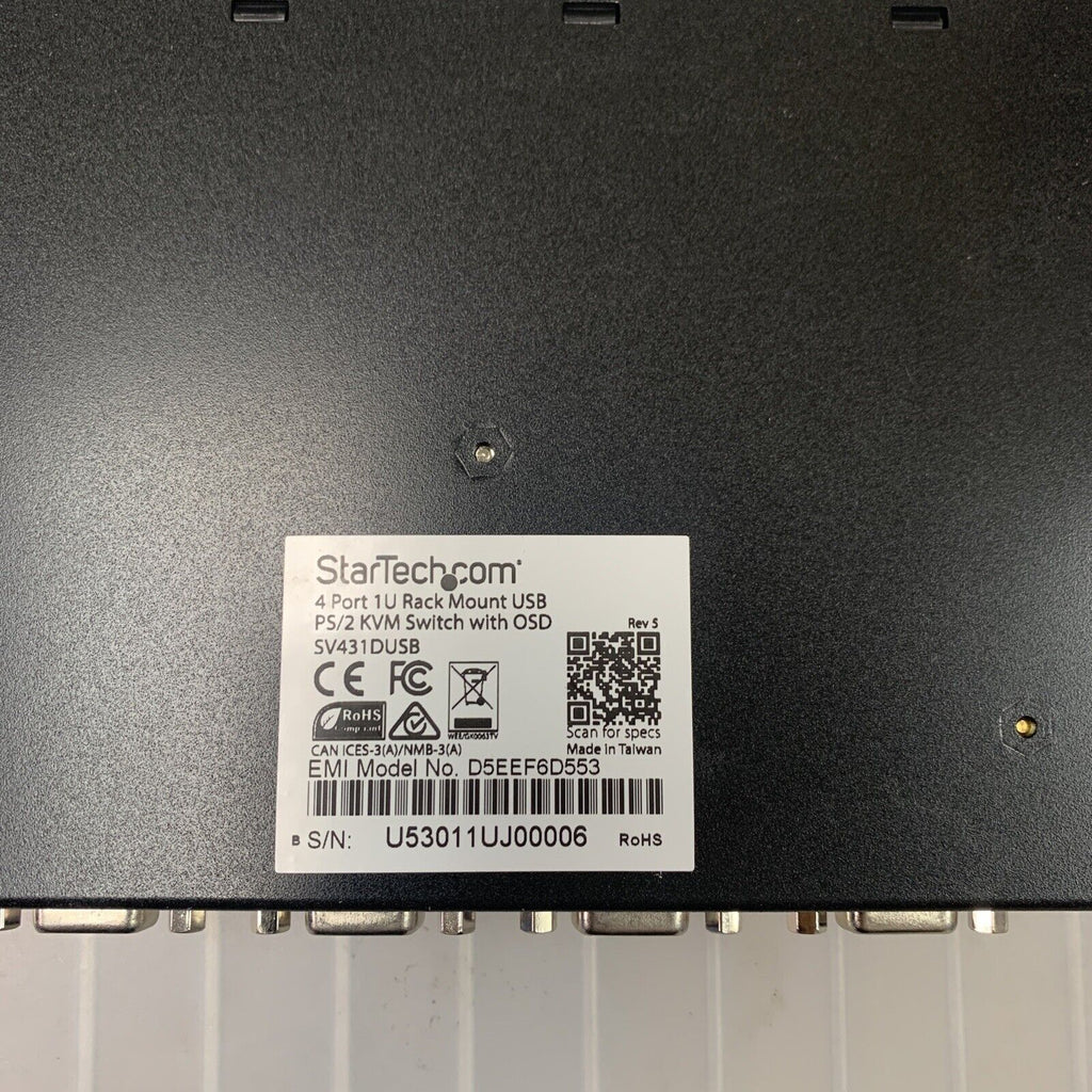StarTech SV431DUSB 4-Ports 1u External KVM switch USB OSD
