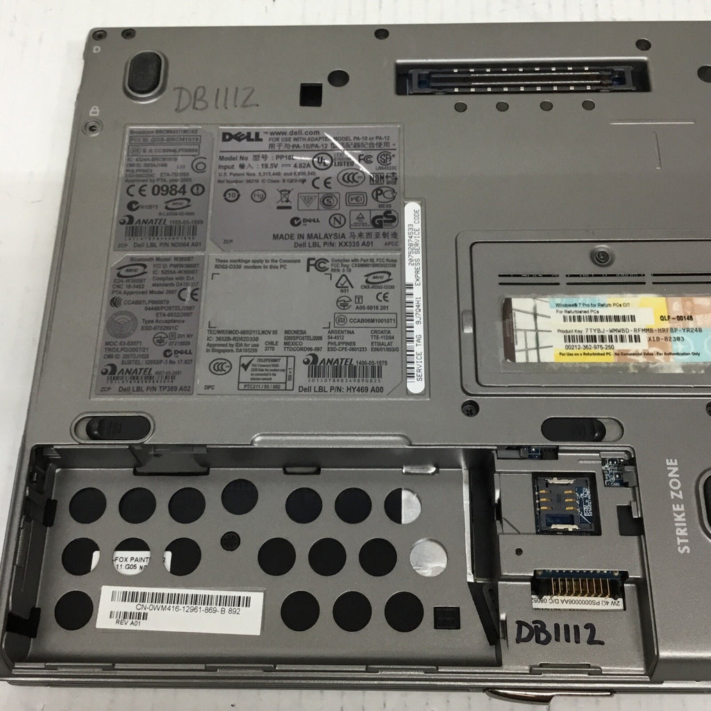 Dell Latitude D630 Laptop For Parts No HDD No Adapter