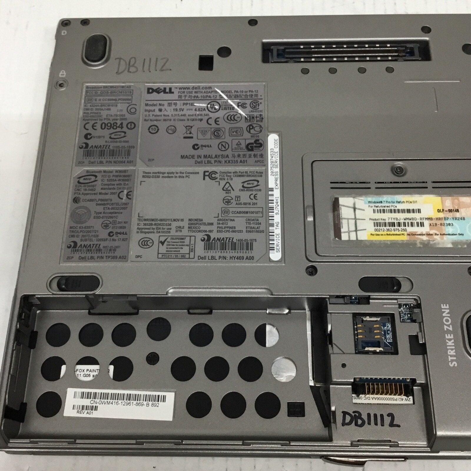 Dell Latitude D630 Laptop For Parts No HDD No Adapter