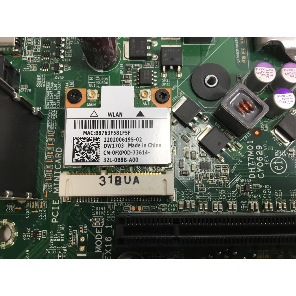 For Dell XPS 8500 Vostro 470 DH77M01 CY0629 i5-3450 RAM Motherboard w/ WiFi Card