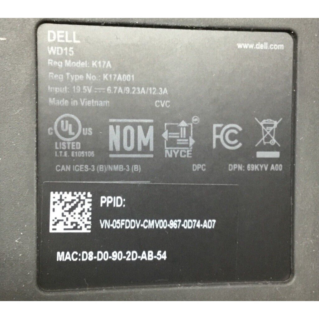 Lot of2 Dell k17a Docking Station 130W AC Adapter Mini DP to HDMI + Adapters