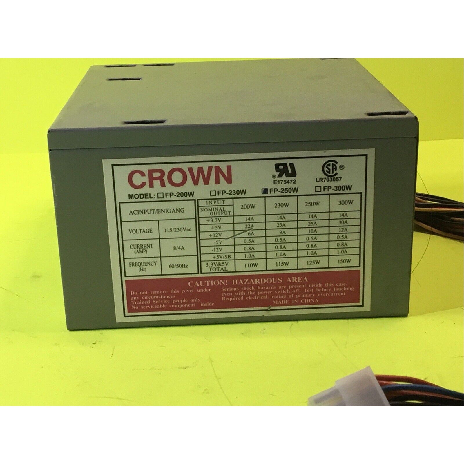 Crown 250W ATX Power Supply FP-250W