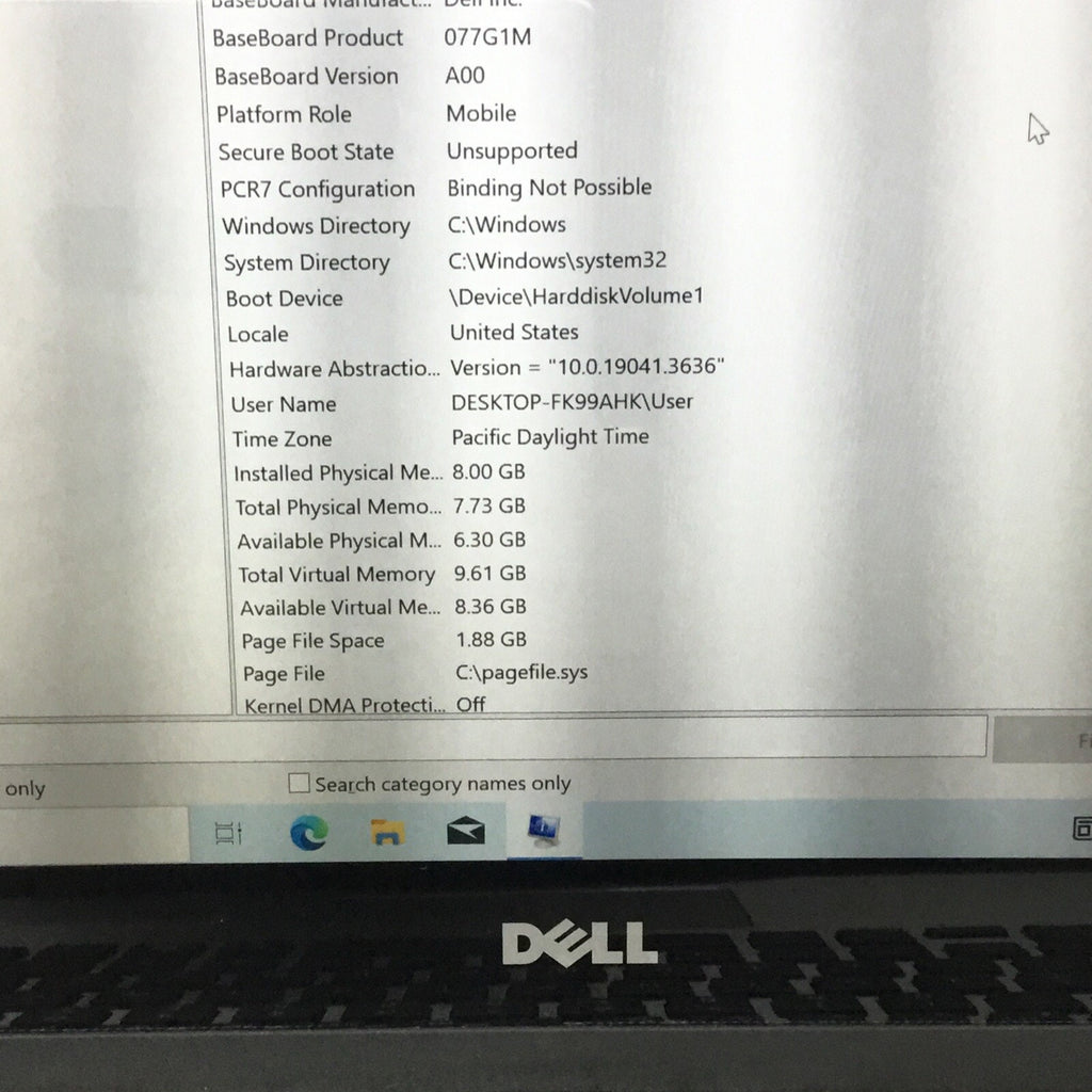 Dell Inspiron 13-7368 i7-65600U@2.50GHz 8GB Ram 256GB NVMe SSD Win10 W/ Charger