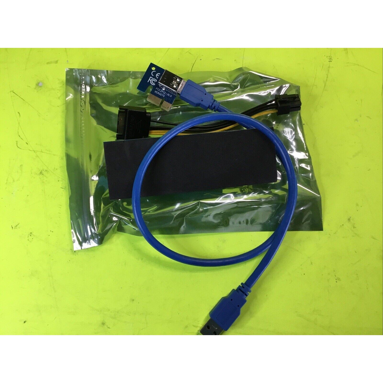 3 Pack PCIe X1 to X16 Riser 6 Pin PCE164P-N03 008C Graphics Card GPU Mining