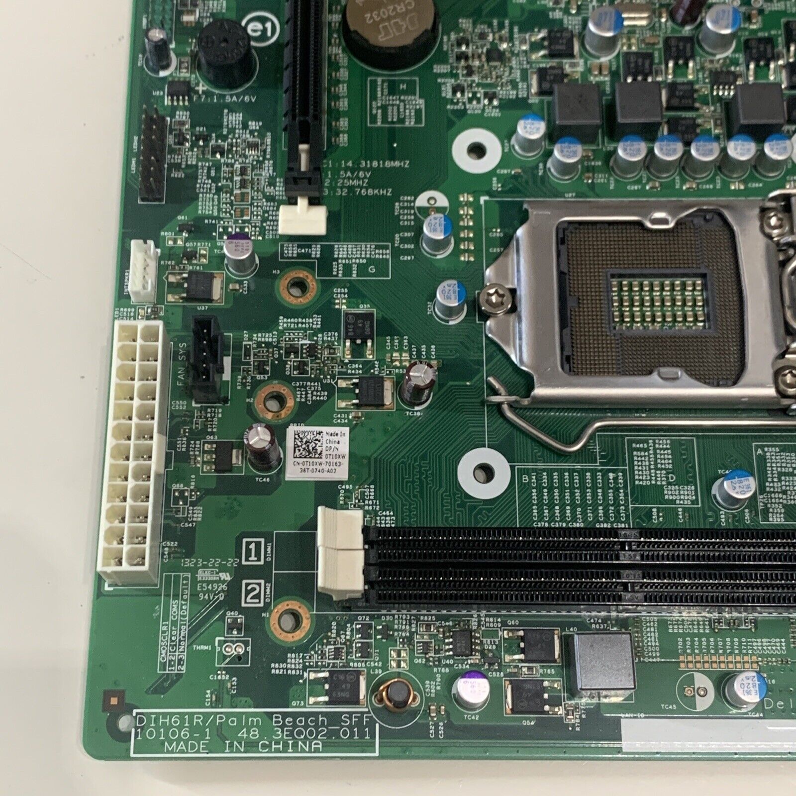 Dell Optiplex 3010 LGA1155 Motherboard CN- 0T10XW Intel i-Series No CPU - Tested