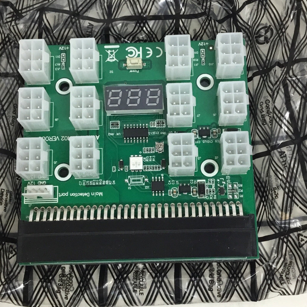 Breakout Board Server Adapter PSU Power Supply for HP 1600W GPU Mining W/6 Cable