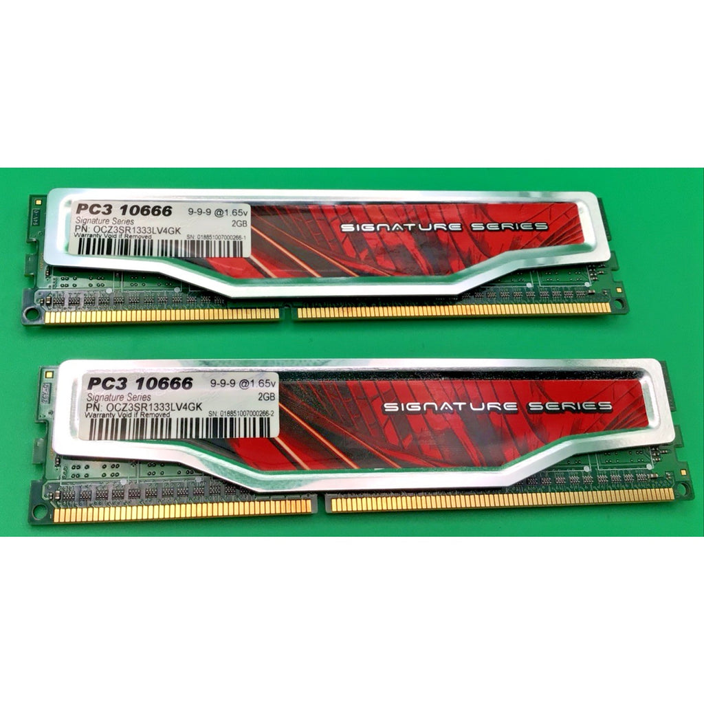 SIGNATURE SERIES 4GB Kit (2x2GB) DDR3-1333 PC3-10666 OCZ3SR1333LV4GK