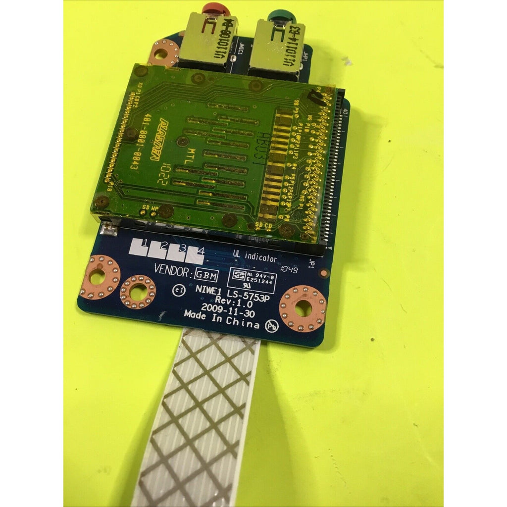 Lenovo ThinkPad G560 15.6" Genuine Card Reader Audio Board w/Cable LS-5753P