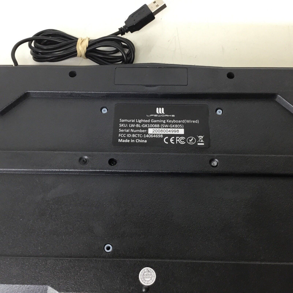 Lifeworks RGB Wired LED Gaming Keyboard - Black (LW-BL-GK1008B) SW-GK805