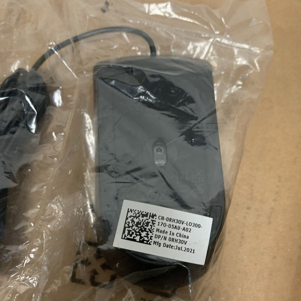 Dell 0RH30V Optical Mouse Black MS116AW USB 3 Button Scroll Wheel New OEM