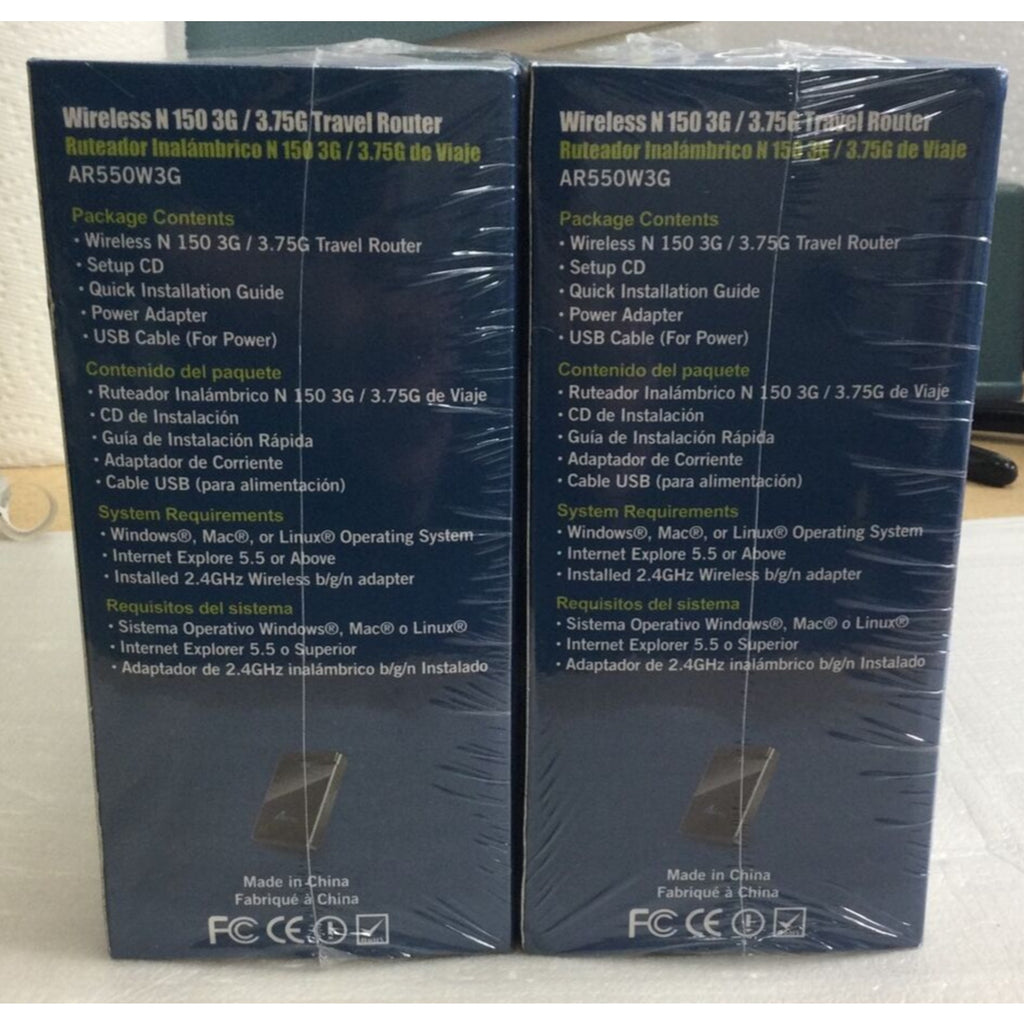 2x AirLink101 AR550W3G Wireless-N 3G Cell Phone Portable Travel Router 150Mbps