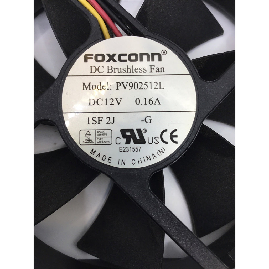 Foxconn PV902512L DC 12V 0.16 amp DC Brushless Fan, bench tested and working