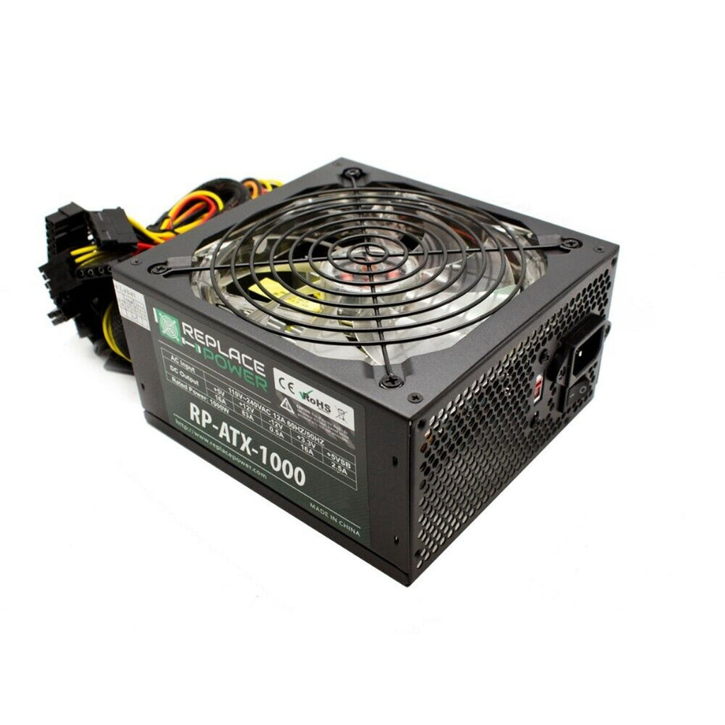 Replace Power RP-ATX-650W-GN 650W ATX Power Supply Green LED PCI-E