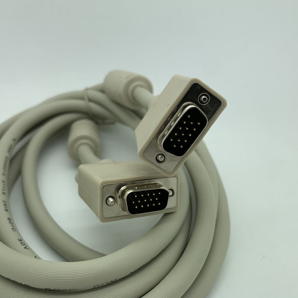 10ft 15-pin SVGA / VGA PC Computer Monitor Cable - Male To Male - 10 Feet Long