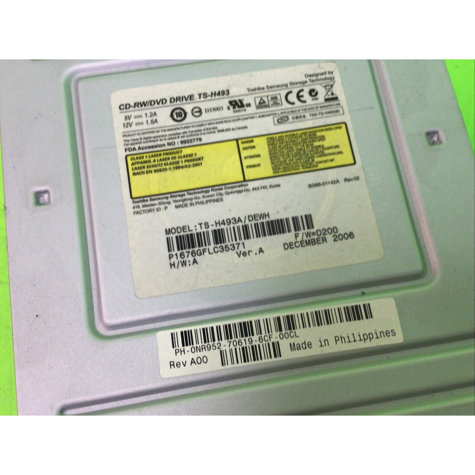 TS-H493A PH-0NR952 Optical Disc Drive
