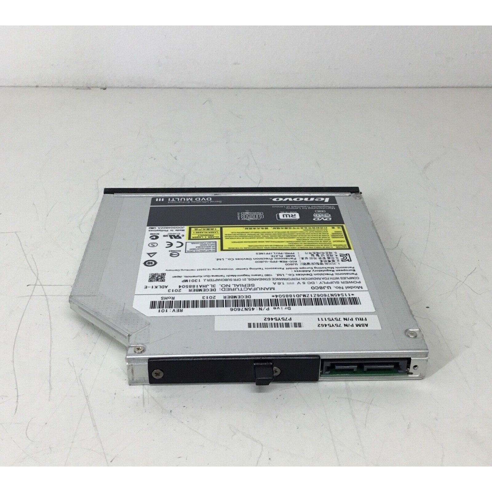 Lenovo Thinkpad DVD SATA Drive UJ8CO 45N7606 75Y5462