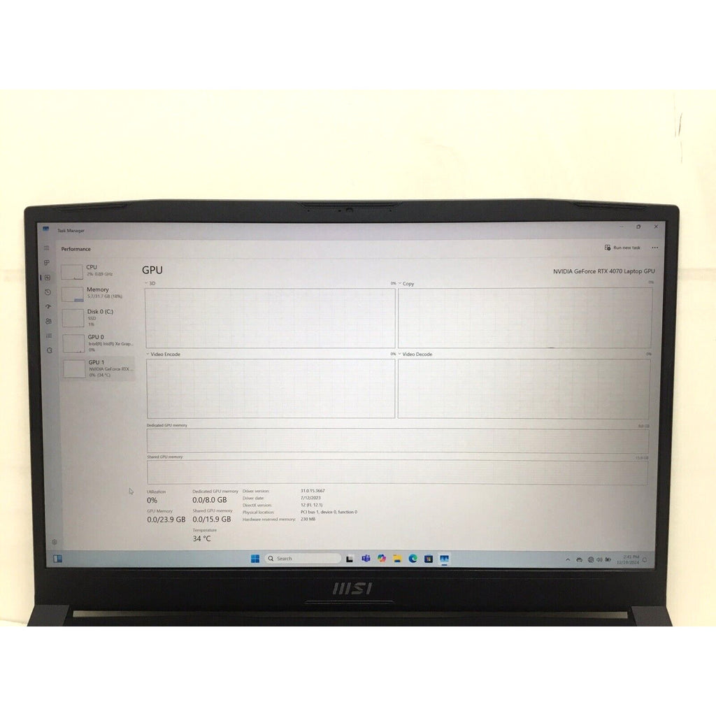 MSI Pulse 17" Laptop B13VGK-887US 240Hz QHD i9 13900H RTX 4070 32GB DDR5 1TB SSD