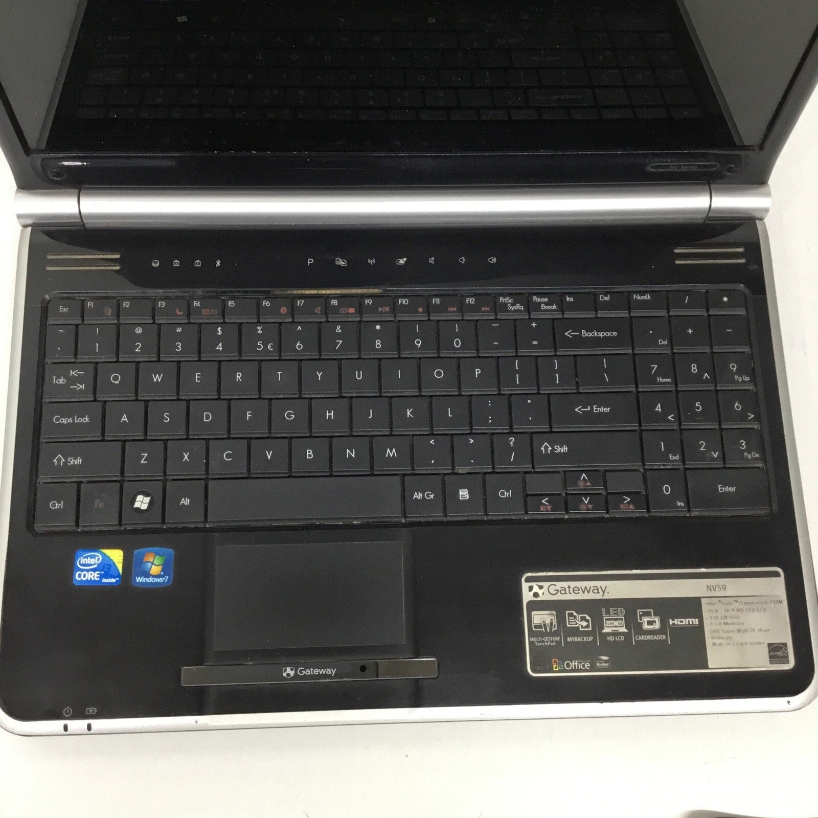 Gateway NV59 Laptop MS2288 FOR PARTS/REPAIR