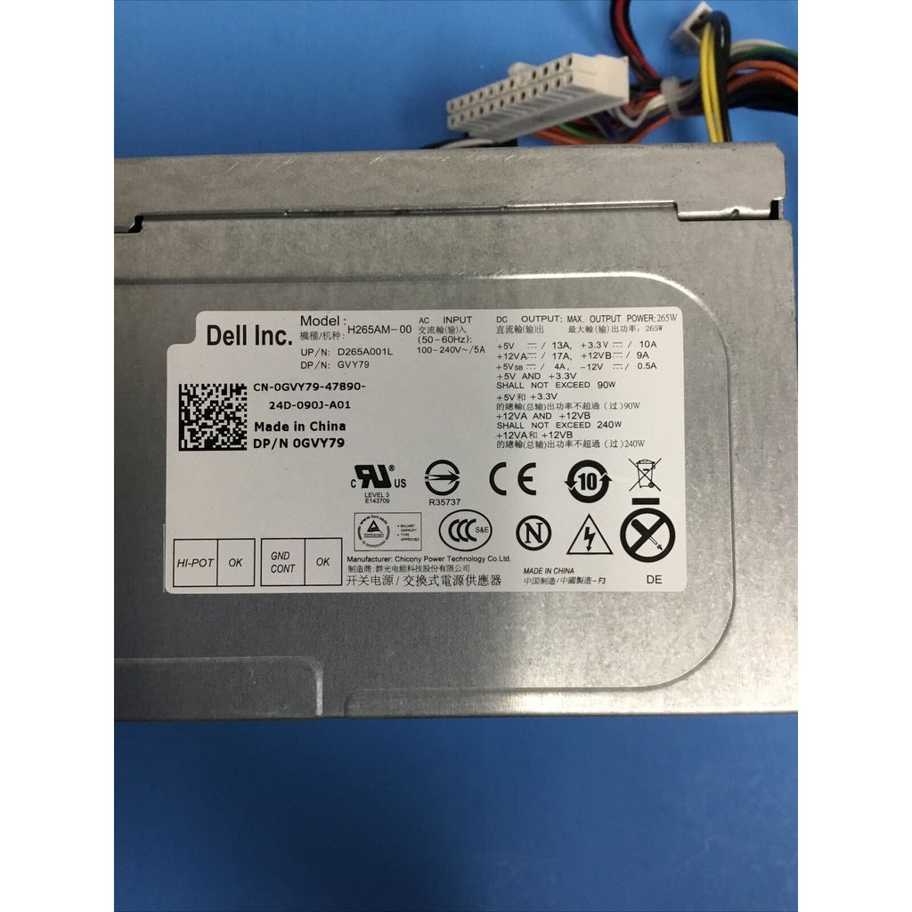 Dell L265AM-00 H265AM-00 AC265AM-00 265W Power Supply DP/N: 0053N4 0GVY79