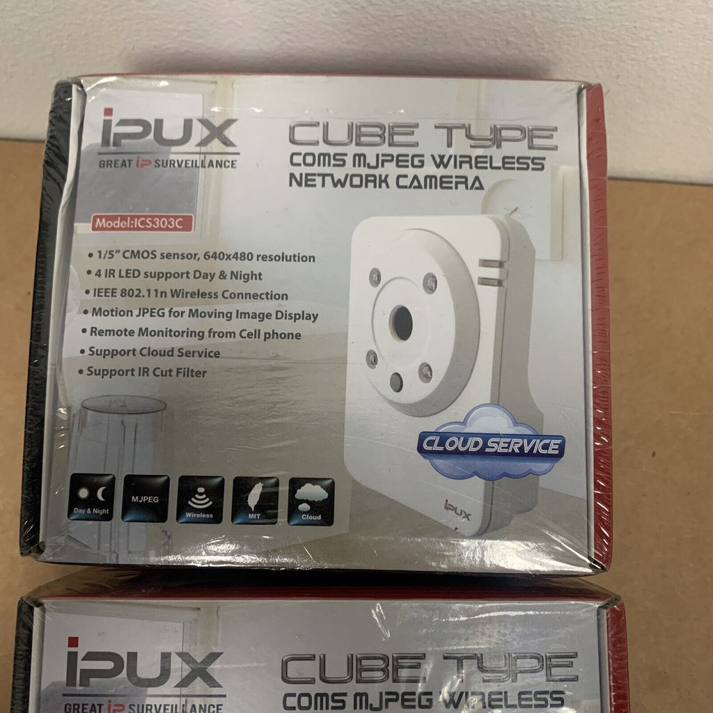 2-Pack iPUX ICS303C Cube IP Camera - NEW But Selling For Parts/As-Is - READ WHY