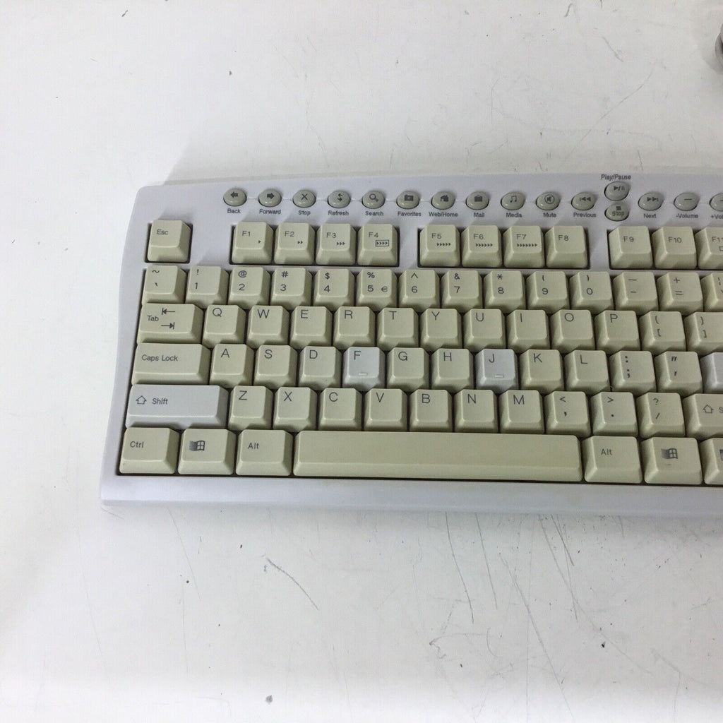 Soyo Vintage White Computer Keyboard KM-2501PUSA PS/2
