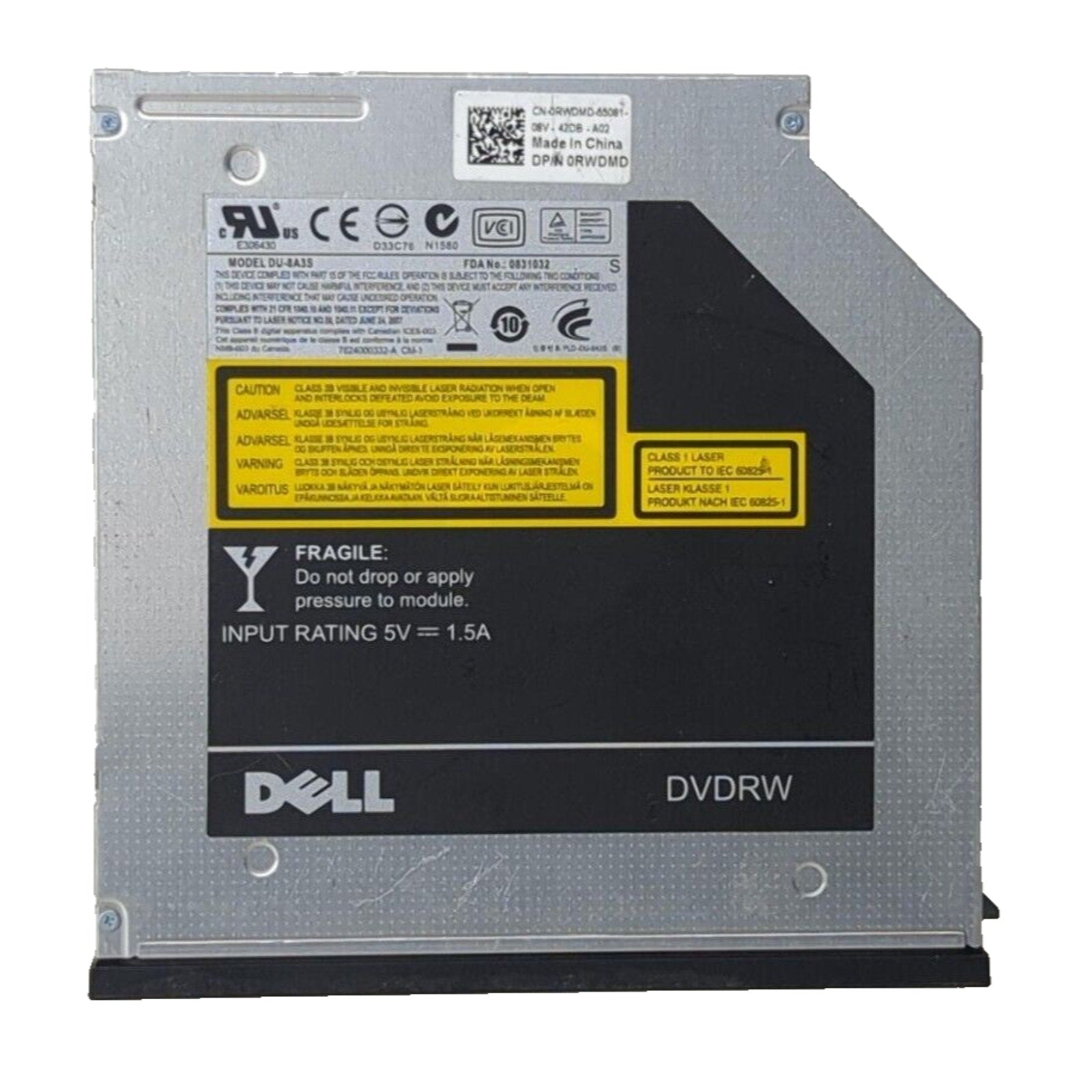 OEM Dell DVD-RW Rewritable Drive DU-8A3SH XJRYP 0XJRYP RWDMD 0RWDMD PYC70