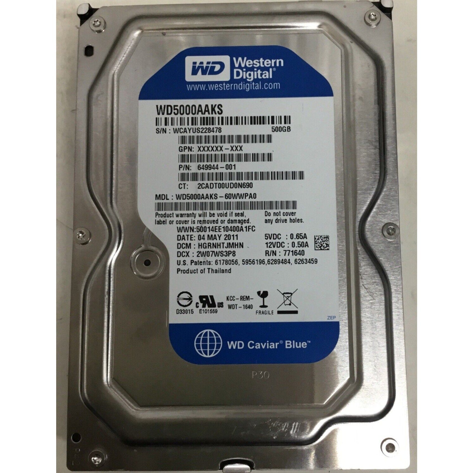 WD5000AAKS Western Digital 500GB Hard Drive