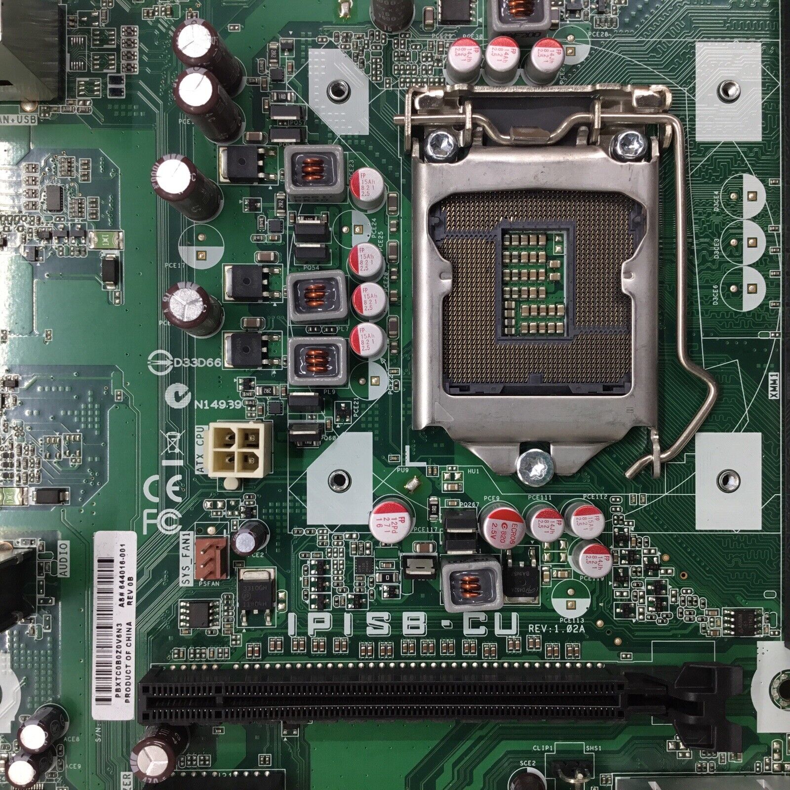 HP IPISB-CU Rev 0E Intel LGA 1155 Motherboard 656846-002/001 - For Parts