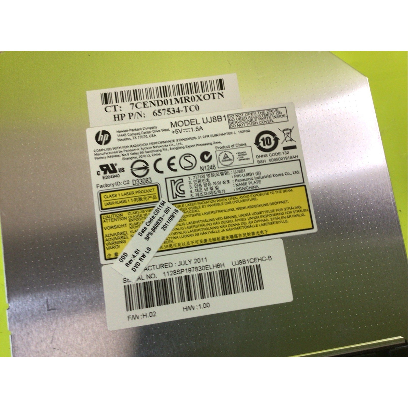 HP Pavilion G6-1C43NR CD/DVD-RW Optical Drive 657534-TC0