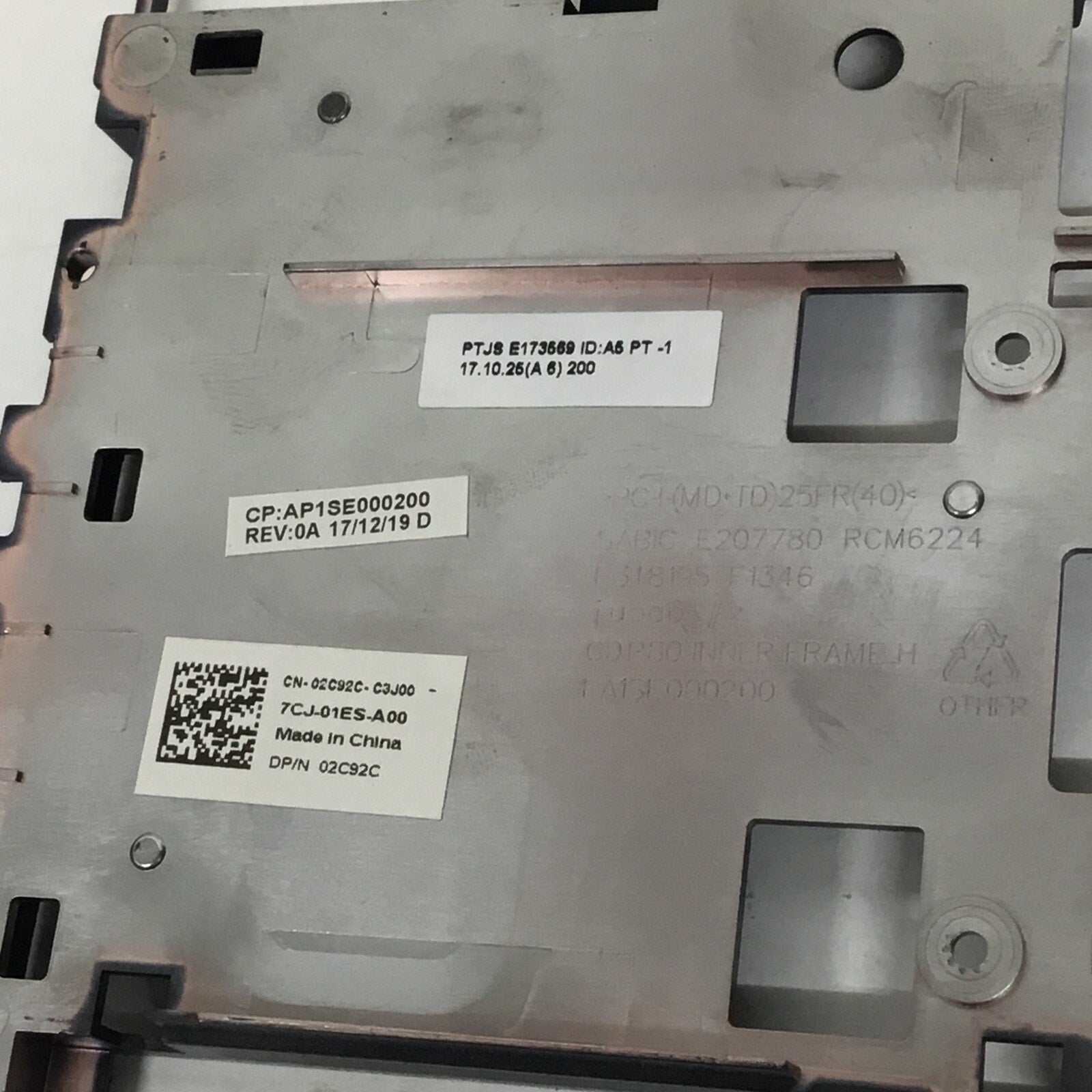 Dell Precision 3520 Laptop Computer Part CN-02C92C 02C92C AP1SE000200