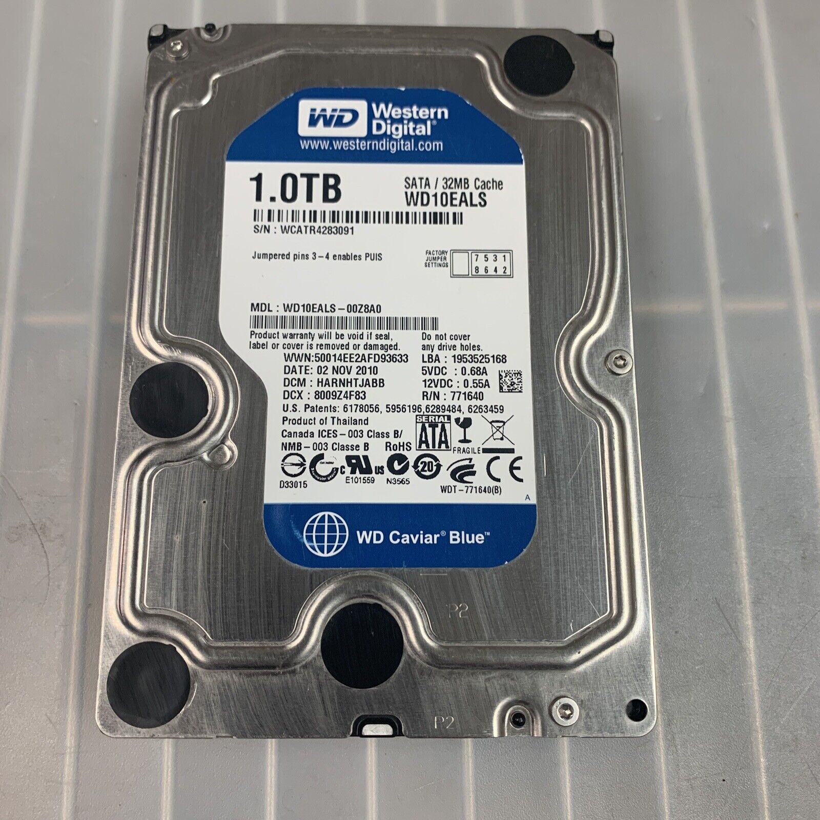 WD Caviar Blue 1TB WD10EALS SATA Hard Drive - TESTED