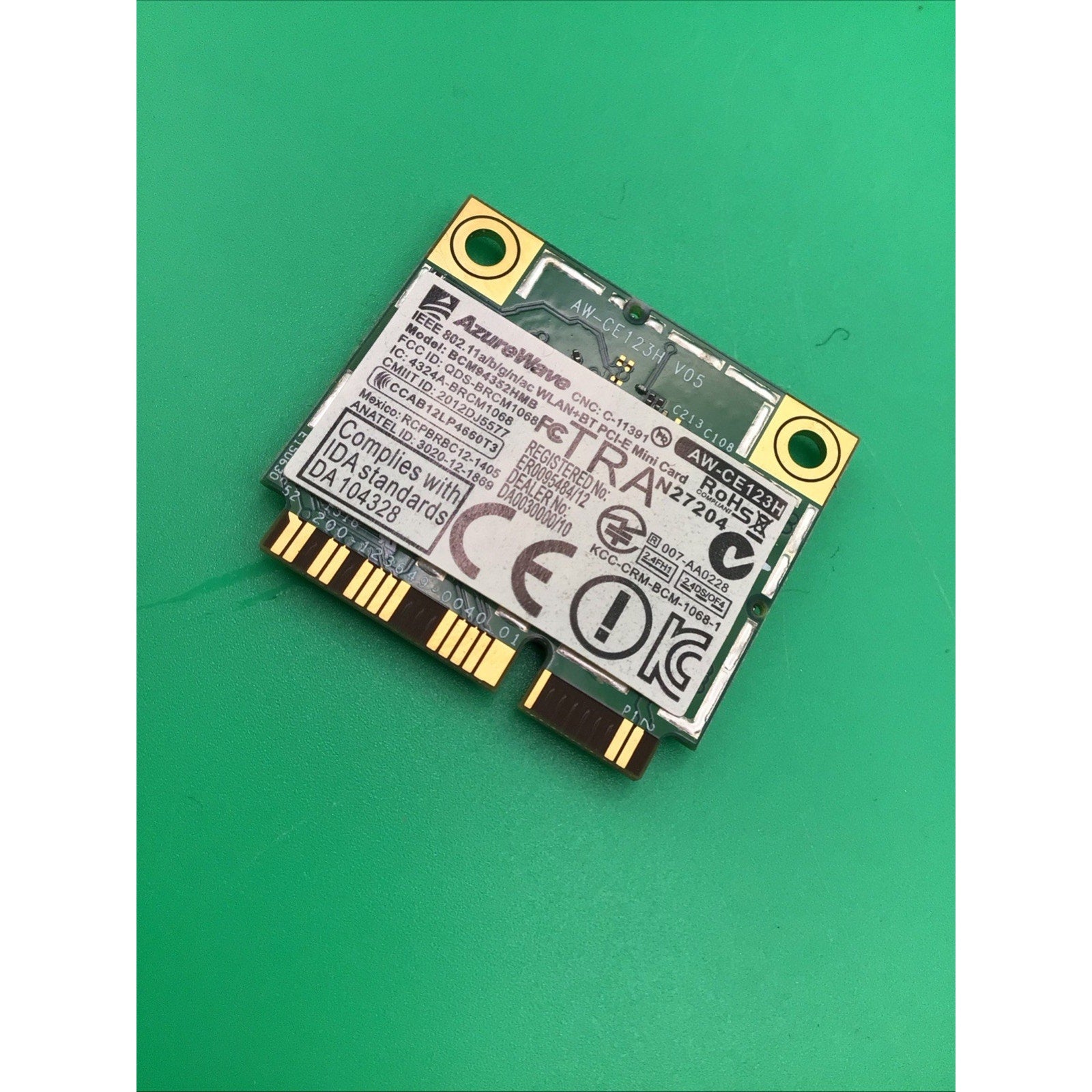 Asus G750JW Series 17.3" Wireless WIFI Bluetooth Card AW-CE123H 0C011-00110000