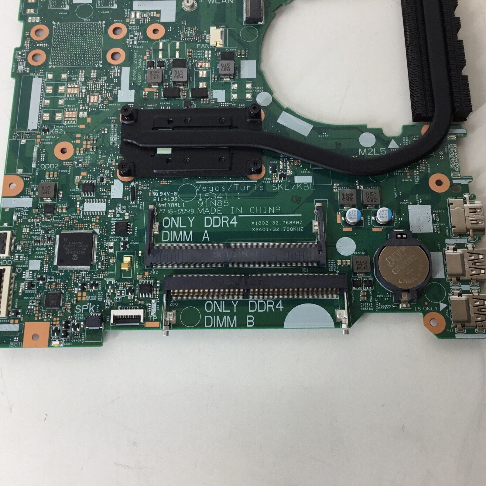 Dell 15341-1 Laptop Motherboard w/ Heatsink 02T1W1 - For Parts