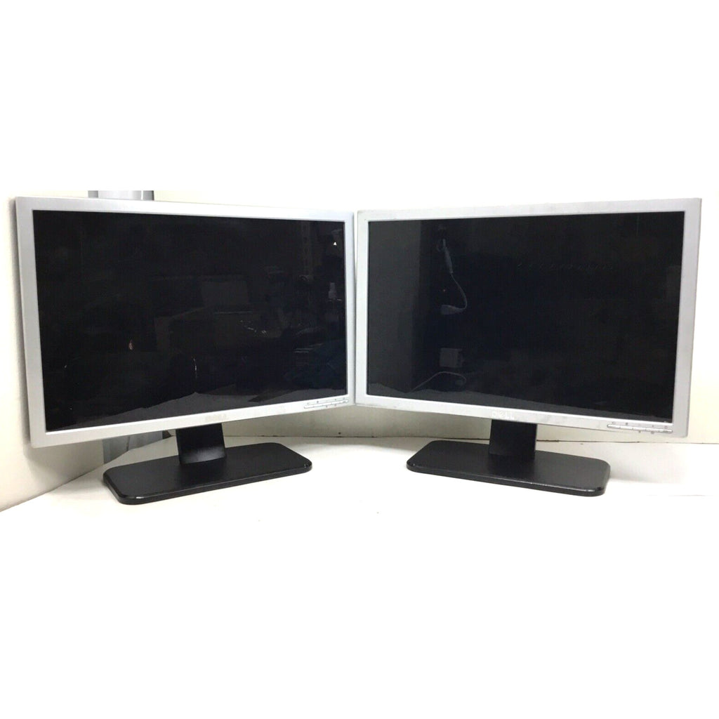 LOT OF 2 Dell S199WFPv 19'' Flat Panel LCD Computer Monitor