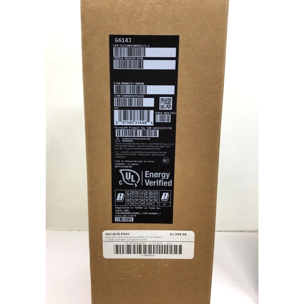 ASUS ROG Strix G16 G614JVR-ES94 16" i9-14900HX 2.2GHz 16GB RAM 1TB SSD RTX 4060