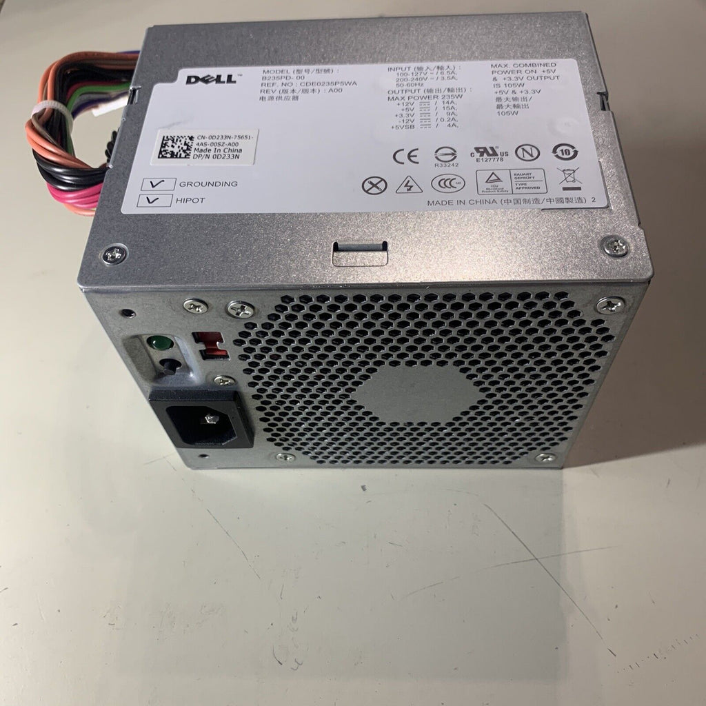 Dell Optiplex 360,380 Desktop Computer Power Supply 235W B235PD-00 0D233N
