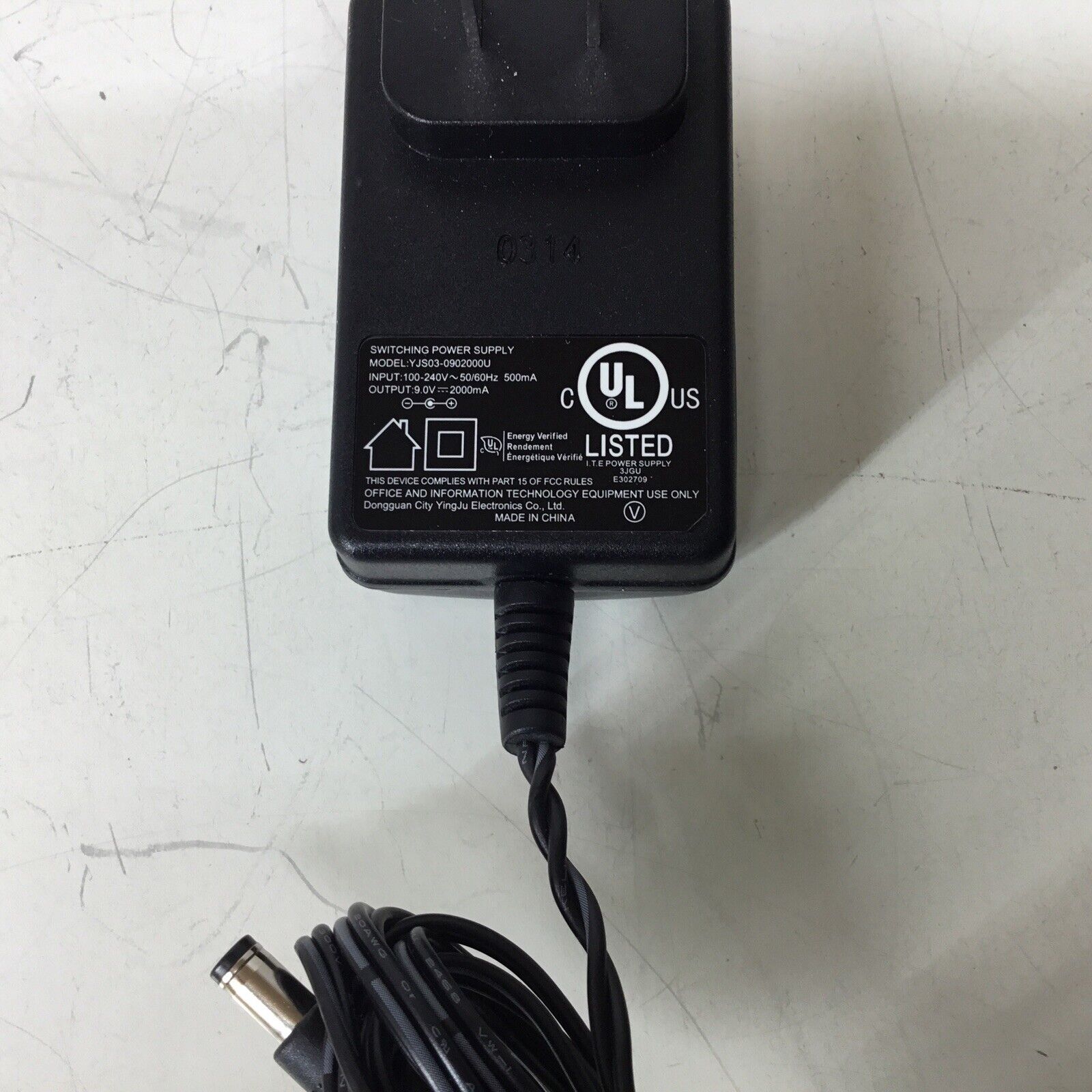 Power Supply Adapter YJS03-0902000U 100-240V 50/60Hz 500mA 9.0V 2000mA For Altec