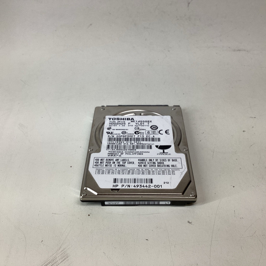 Toshiba MK1655GSX SATA 160GB 2.5 inch Hard Disk Drive 493442-001
