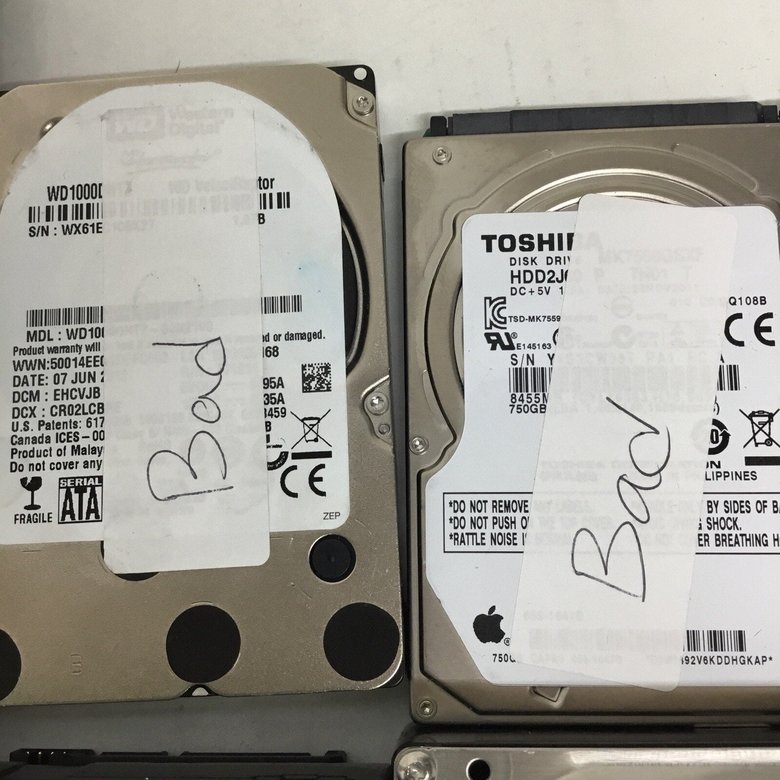 Parts 1x Seagate 250GB 2x Seagate 320GB 1x Samsung 500GB Toshiba 750GB WD 1TB