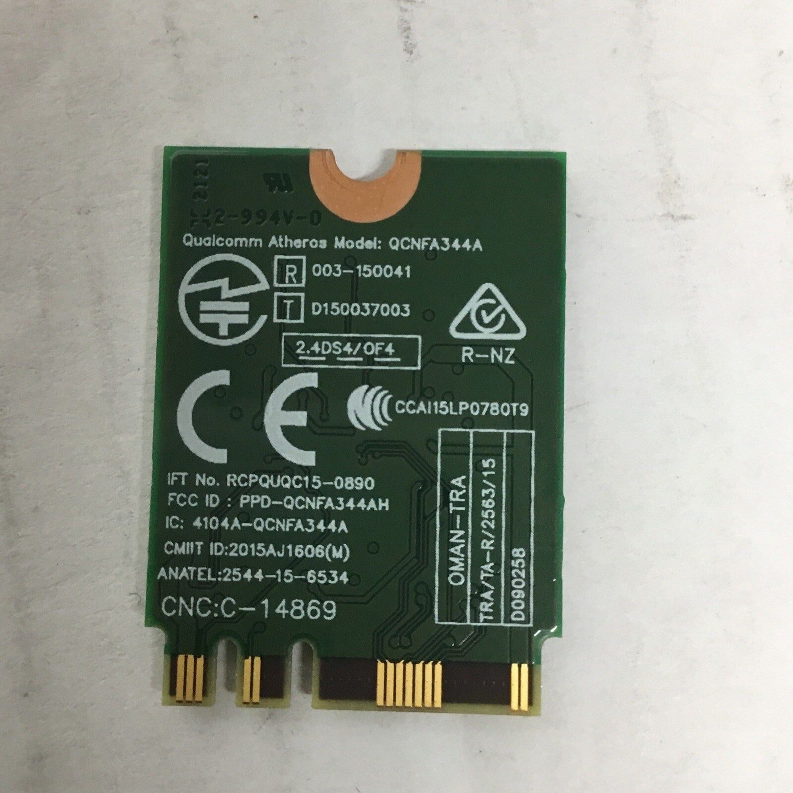 GENUINE DELL LATITUDE 5580 E5570 WIRELESS WIFI CARD DW1820 D4V21 0D4V21 WS