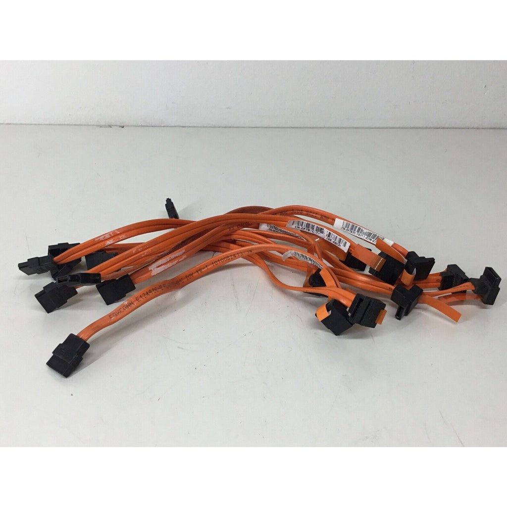 Lot Of 9 - Dell 9" SATA ATA Data Cable Angled - Orange F787C 0F787C
